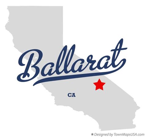 Map of Ballarat, CA, California