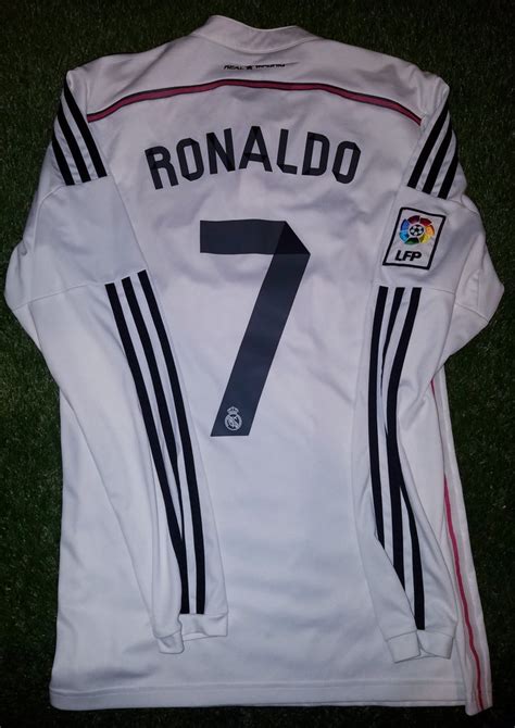 Cristiano Ronaldo Real Madrid 2014 2015 Long Sleeve Jersey Shirt M F49 ...