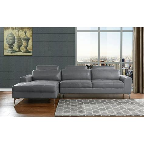 Modern Large Leather Sectional Sofa, L-Shape Couch with Extra Wide ...