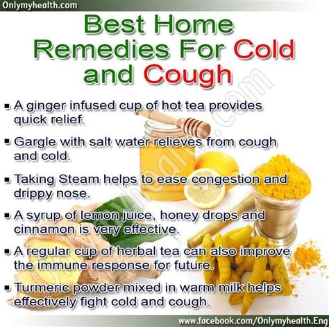 Best Home Remedies for Cold and Cough!! | Cold home remedies, Cold and ...