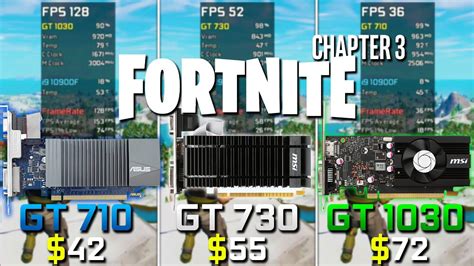 GT 710 vs GT 730 vs GT 1030 in Fortnite - YouTube