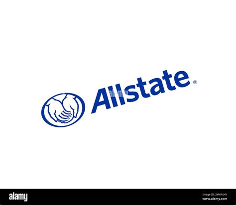 Allstate, Rotated Logo, White Background Stock Photo - Alamy