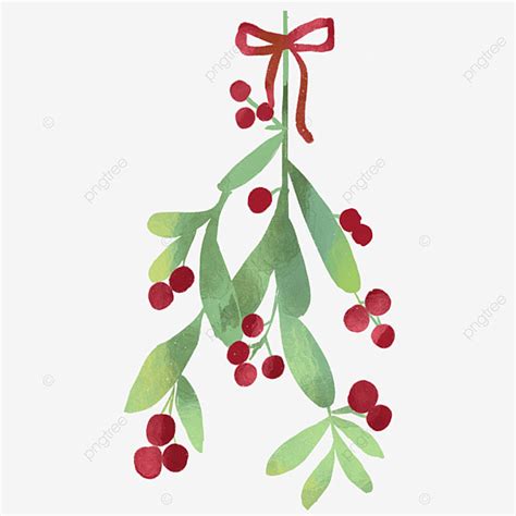 Hanging Mistletoe Clipart Transparent Background, Hanging Christmas ...