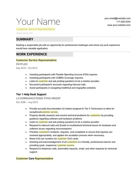 30+ Customer Service Resume Examples ᐅ TemplateLab