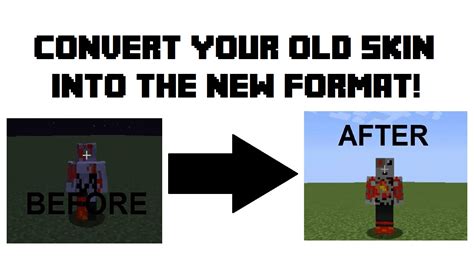 How to Convert Old Skin Format to 1.8+ Formatting Minecraft - YouTube