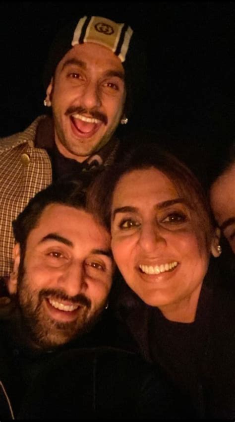 Ranveer Singh, Ranbir Kapoor pose together for a selfie with Neetu Kapoor