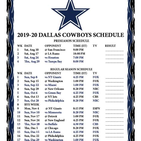 Nfl 2023-24 Schedule Printable - FreePrintable.me