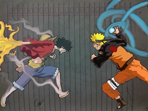 Luffy vs Naruto Colour Ver. by kharisputra on DeviantArt