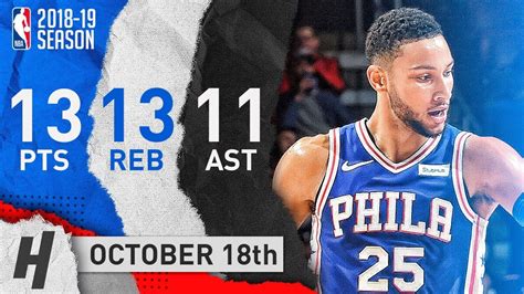 Ben Simmons Full Triple-Double Highlights vs Bulls 2018.10.18 - 13 Pts ...