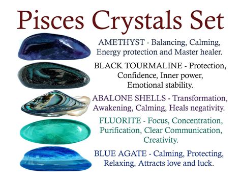 Pisces Crystals Set, Pisces Crystal Set, Crystals for Pisces, Crystals ...