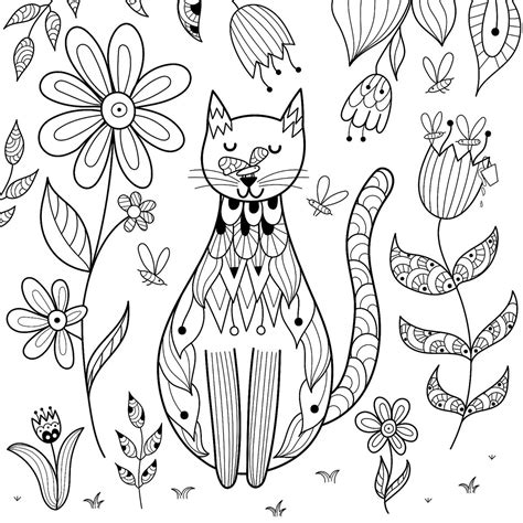 Free Printable Cat Coloring Pages - PRINTABLE TEMPLATES