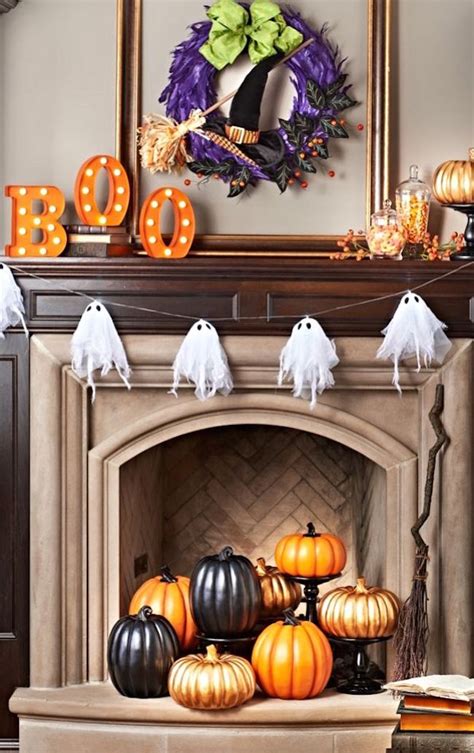 18 'Spooktacular' Halloween Ideas for Your Fireplace Mantel