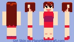 FNF Girlfriend (Cartoon) Minecraft Skin