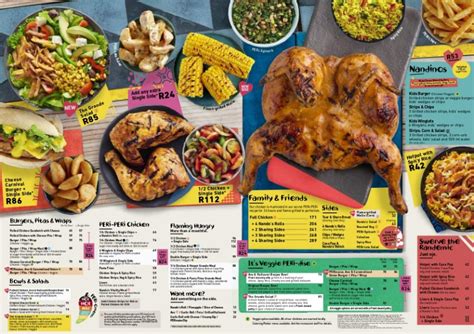 Menu at Nando's Savannah Mall restaurant, Polokwane, Grobler St