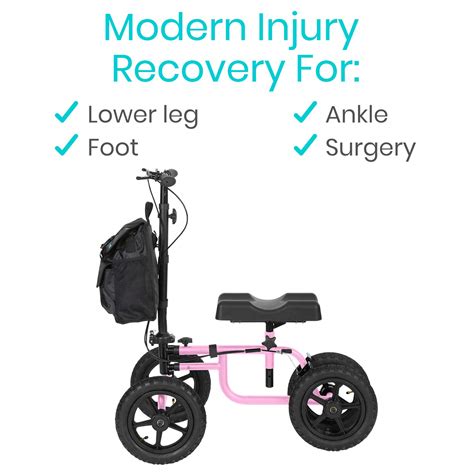 Vive Mobility All Terrain Knee Scooter Walker for Foot Injuries - Adult ...