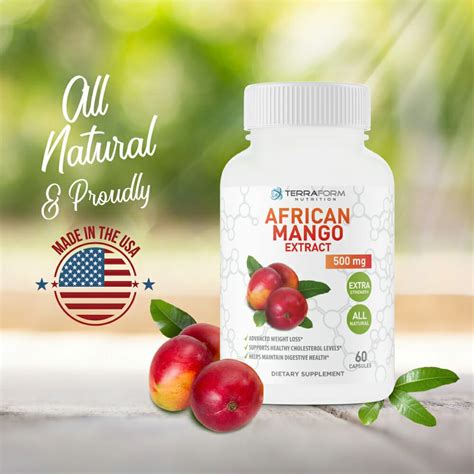 Pure African Mango Extract - 500mg - 60 Capsules - TerraForm Nutrition