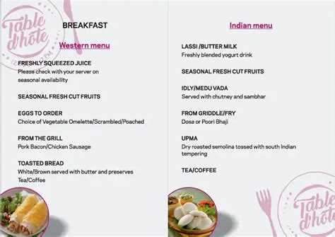 Menu of Dot.yum - Aloft Hotel, Whitefield, Bangalore