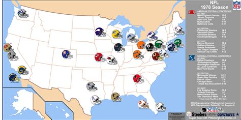 1978 NFL Season map : nfl