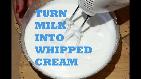 How to Turn Milk Into Whipped Cream - LOW FAT (1% Fat Milk) - YouTube