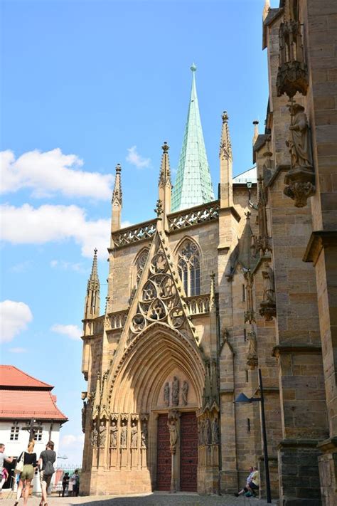 View of Erfurt Cathedral in the Historical City of ERFURT , Thuringia ...