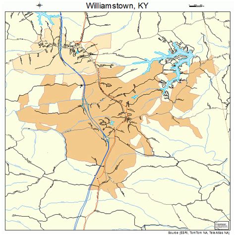 Williamstown Kentucky Street Map 2183406
