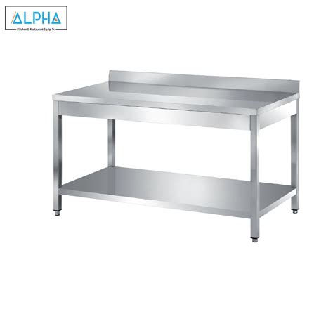 Buy Stainless Steel Work Table + Bottom Shelf + Splash Edge