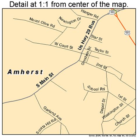 Amherst Virginia Street Map 5101672