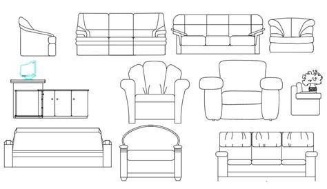 Autocad furniture drawings contain various types of sofa , chairs, and ...