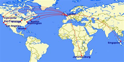 A380 Routes Map