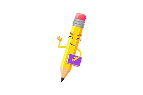 Cute Pencil Cartoon Character Vector Ill Graphic by pch.vector ...