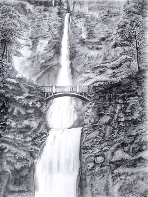 Drawings Of Waterfalls