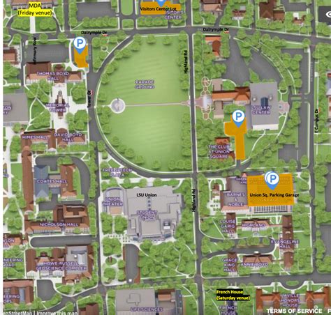 Lsu Campus Map With Building Names