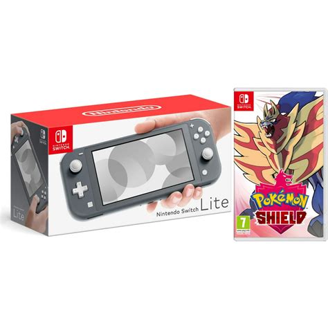 Nintendo Switch Lite 32GB Gray and Pokemon Shield Bundle - Walmart.com ...