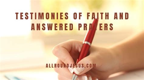 Testimonies of Faith Archives | All Round Jesus