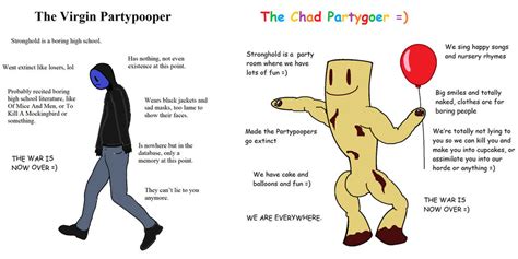 The Virgin Partypooper vs The Chad Partygoer =) by iClubBabySeals on ...