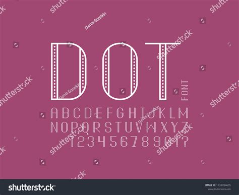 Dot Font Vector Alphabet Letters Numbers Stock Vector (Royalty Free ...