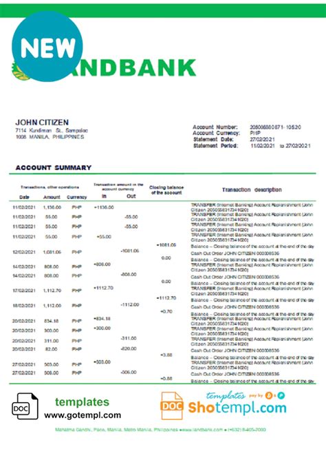 Beautiful Work Landbank Financial Statements Projected Income Statement Pdf