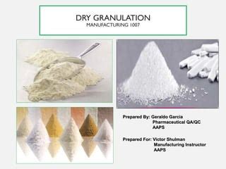 Dry granulation | PPT