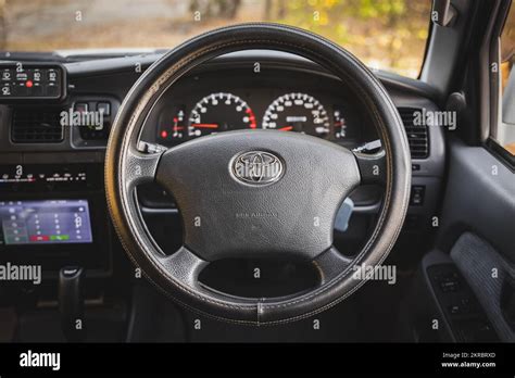 Interior of the offroad car Toyota hilux surf with toyota prado ...