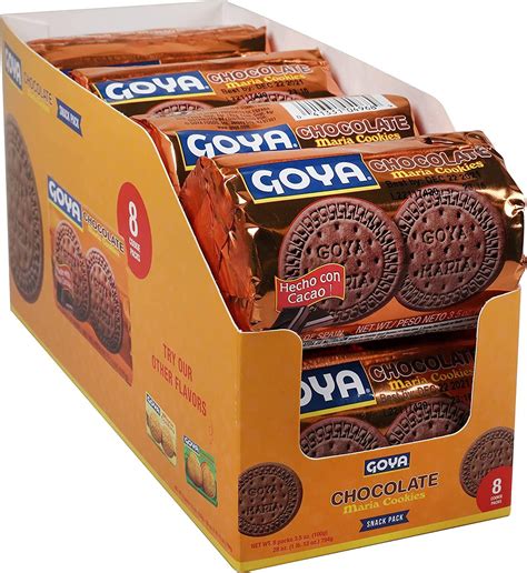 Goya Foods Chocolate Maria Cookies, 3.5 Ounce (Pack of 8)