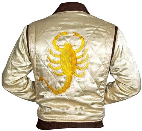 Ryan Gosling Cosplay Drive Scorpion Trucker Bomber Style Xmas Ivory ...