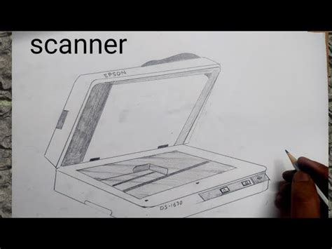 Computer Scanner Drawing