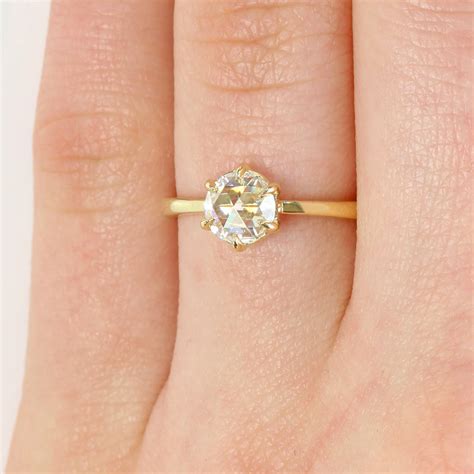 Rose Cut Diamond Engagement Ring By Lilia Nash Jewellery ...