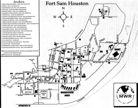 Fort Sam Houston Map With Building Numbers - United States Map