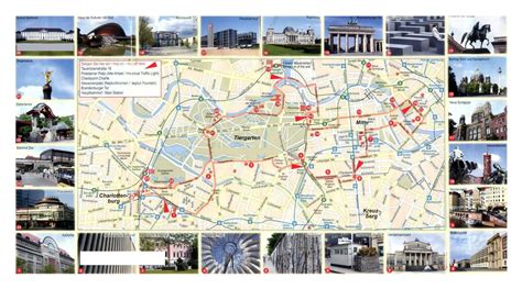 Large tourist map of central part of Berlin city | Berlin | Germany ...