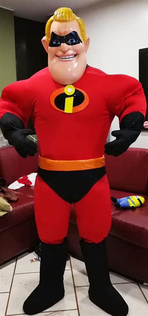 Mr Incredible Mascot Costume Adult Incredibles Costume For Sale - Unisex