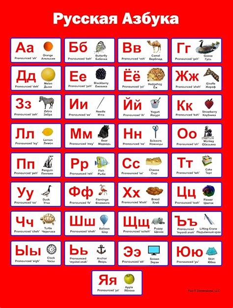 Amazon.com: FOXIT Russian Alphabet Poster | Learn Russian Alphabet for ...