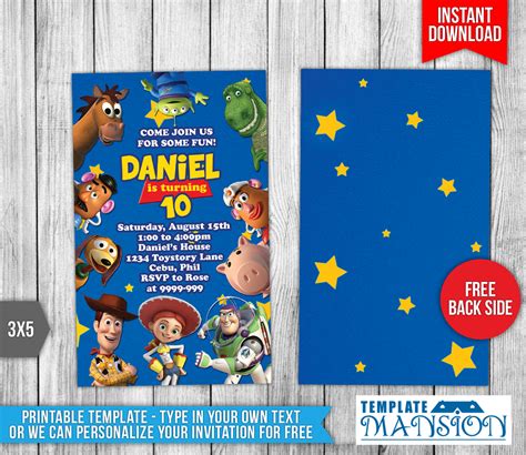 Disney's Toy Story Birthday Invitation by templatemansion on DeviantArt