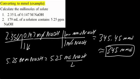 Converting to mmol (example): - YouTube