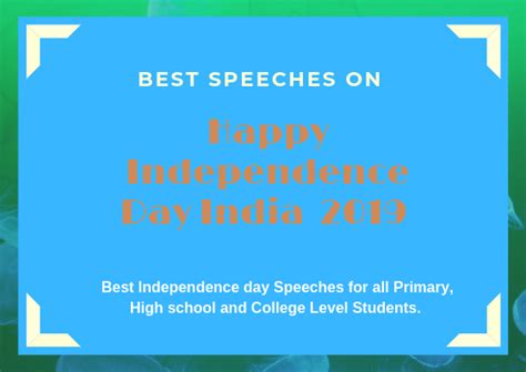 Best Speeches On Happy Independence Day India (15th August) 2024 ...